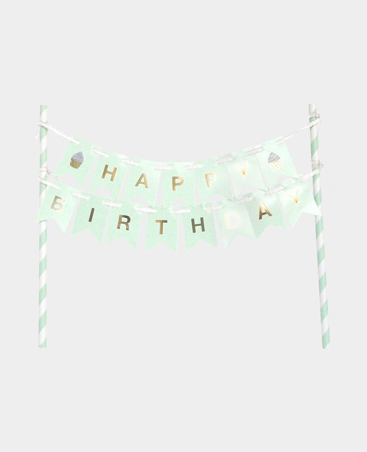 Torten Topper Birthday mint, 28 x 19.5 cm