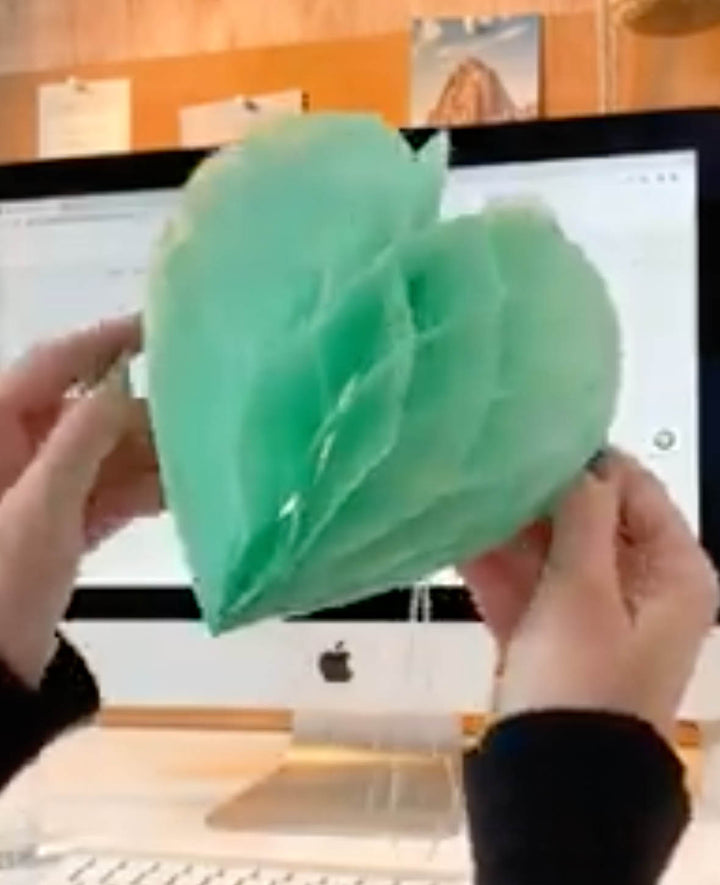 Paperballs cœur et rond menthe, 6 p.