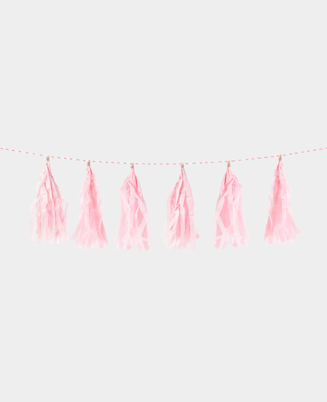 Guirlande de pompons en papier rose, 28 cm x 3 m