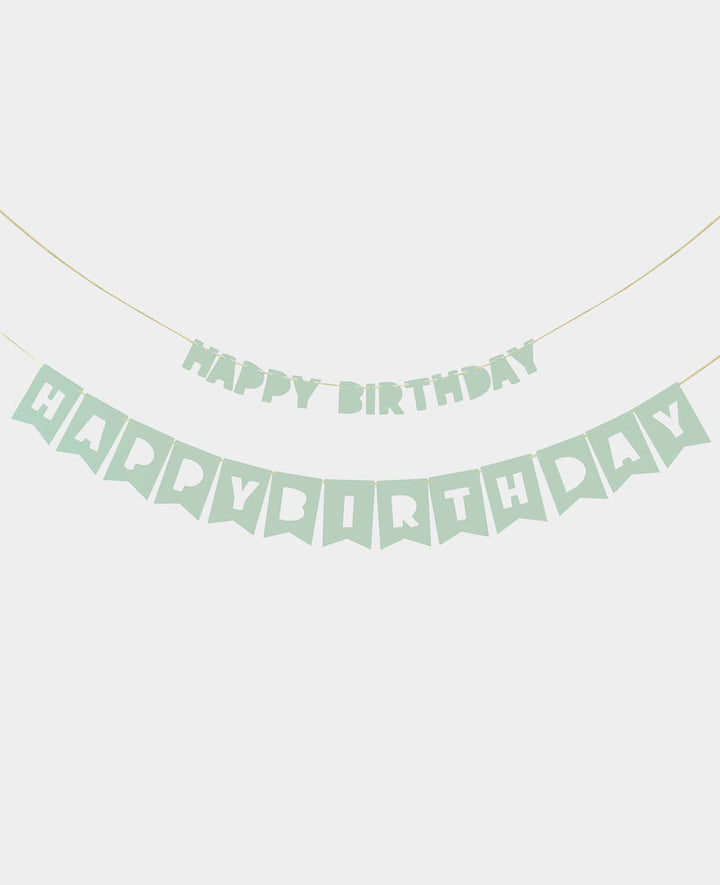 Girlande Birthday mint 230 cm, 2 Stk.