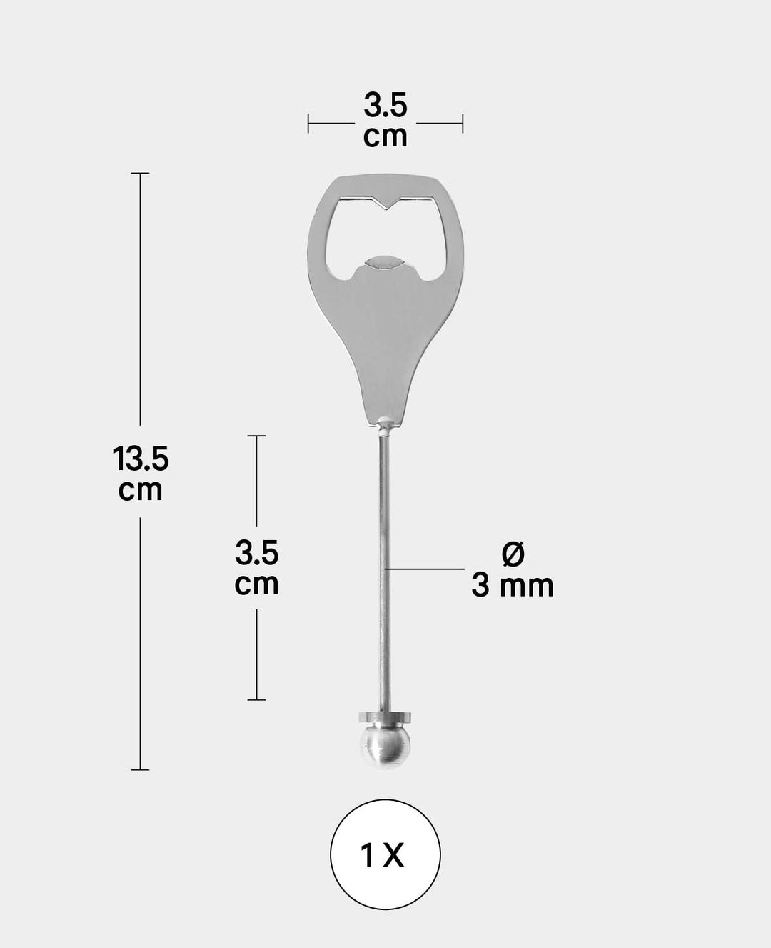 Flaschenöffner FIMO Zubehör, Höhe 20 cm, 1 Stk.