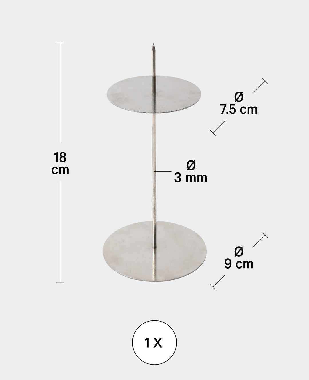 Candlestick, metal