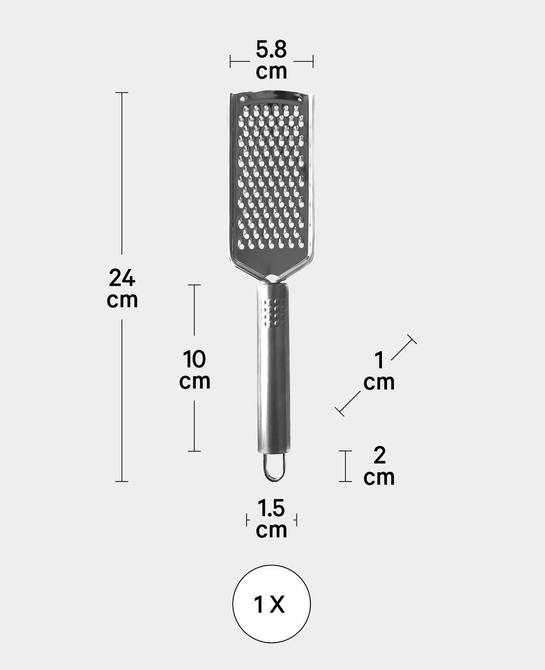 Parmesan Grater FIMO Accessories, 24 x 5.8 cm, 5 pcs.