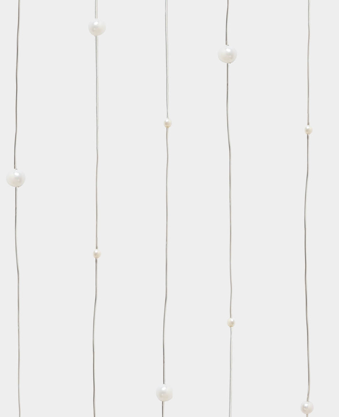 Fil avec perles, crème, 20 m