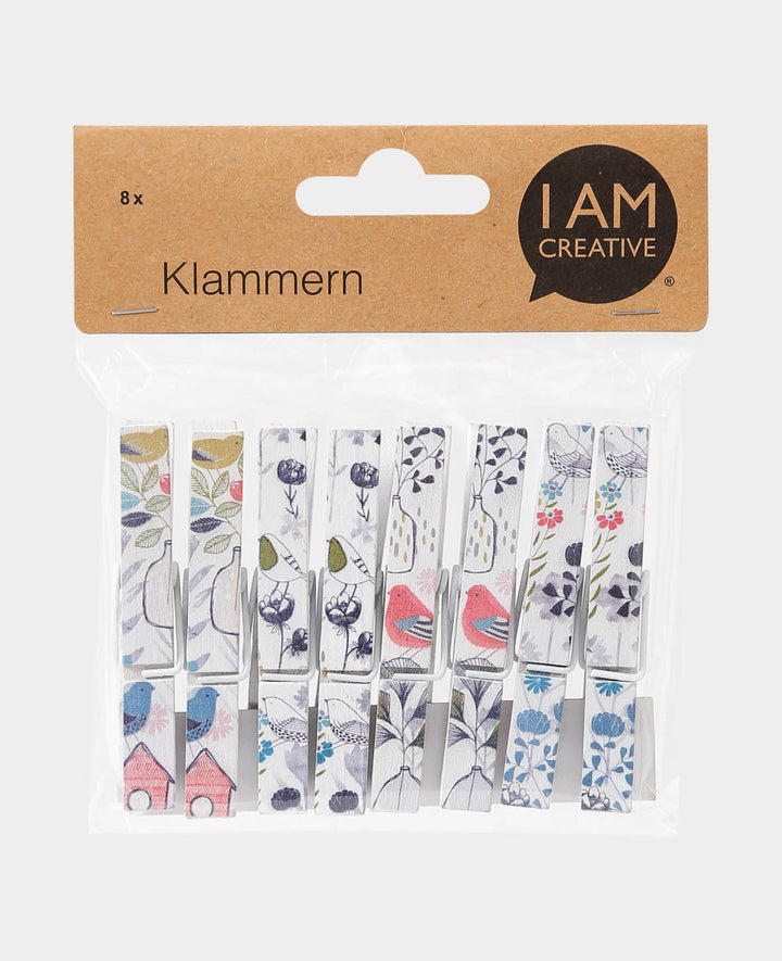 Wooden clip VI, 8 pcs.