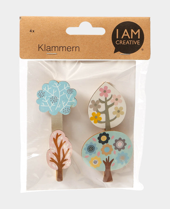 Wooden pegs Tree, 4 pcs.