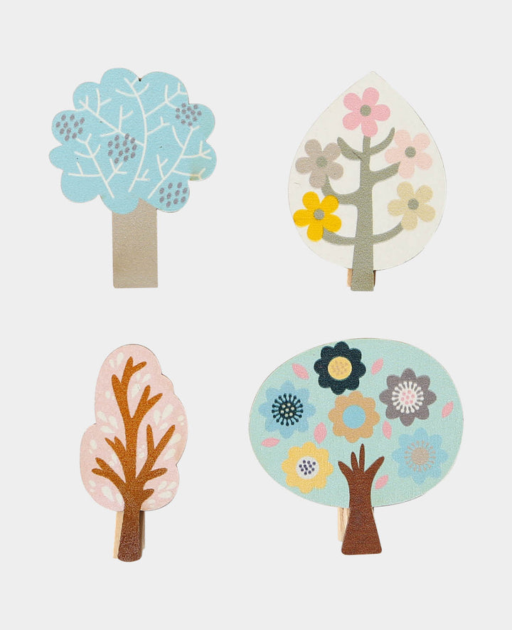 Wooden pegs Tree, 4 pcs.