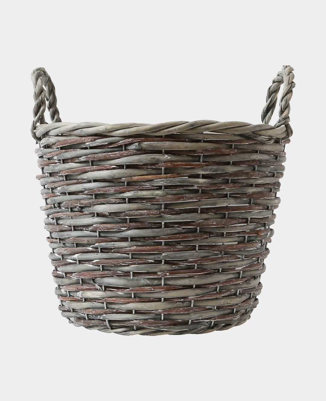 Panier à fleurs rond gris, ø 26 x 21 cm