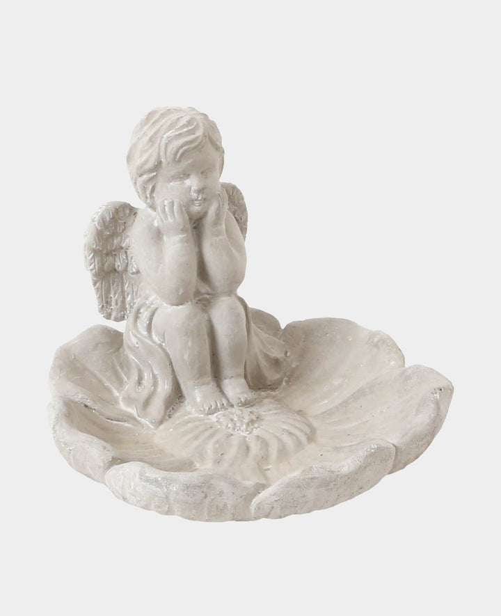 Concrete Bird Bath Angel, 20 x 19 x 16 cm