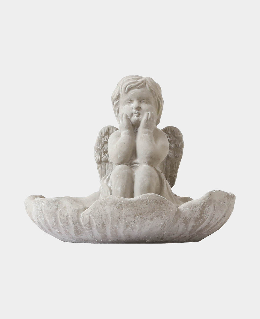 Concrete Bird Bath Angel, 20 x 19 x 16 cm