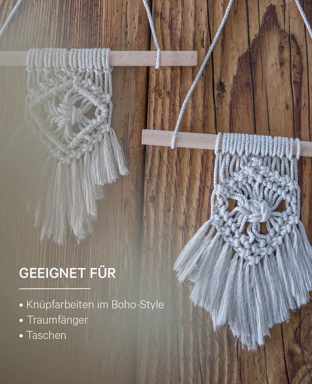 Carina brown, Lalana Garn für Häkeln, Stricken, Weben &amp; Makramee Projekte, Braun, 3 mm x ca. 120 m, ca. 200 g