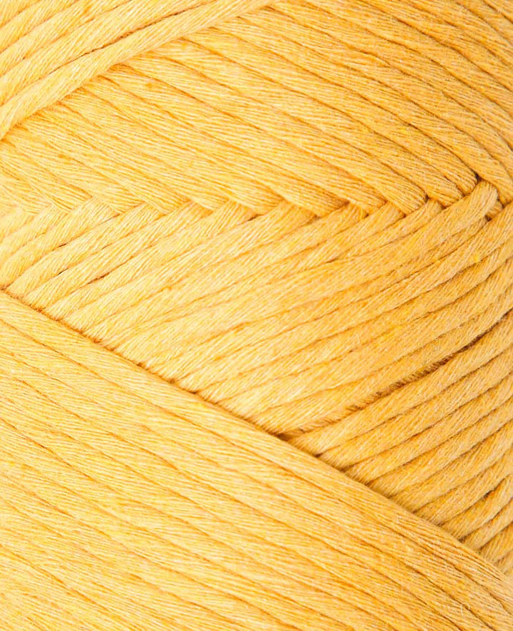Carina Mustard, Yarn for Crochet, Knitting, Weaving &amp; Macrame Projects, Mustard Yellow, 3 mm x approx. 120 m, approx. 200 g