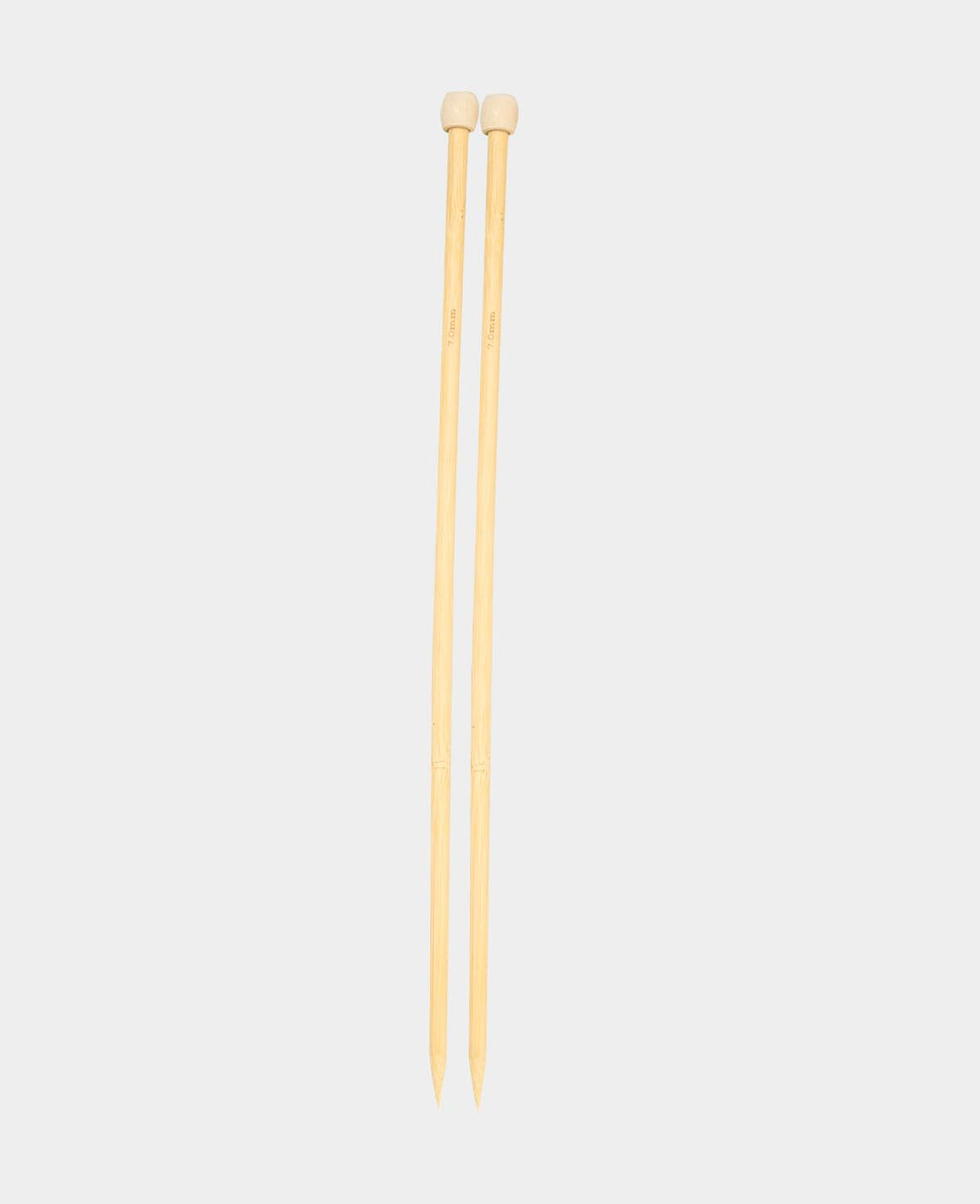 Stricknadeln, Bambus-Stricknadeln für Anfänger und Experten, Natur, ø 7 x 350 mm, 2 Stk.
