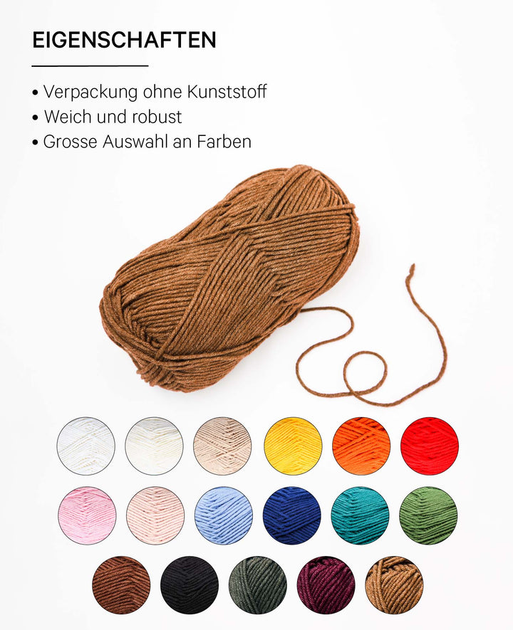 Comfort cognac, brown, 3 mm x approx. 160 m, approx. 100 g