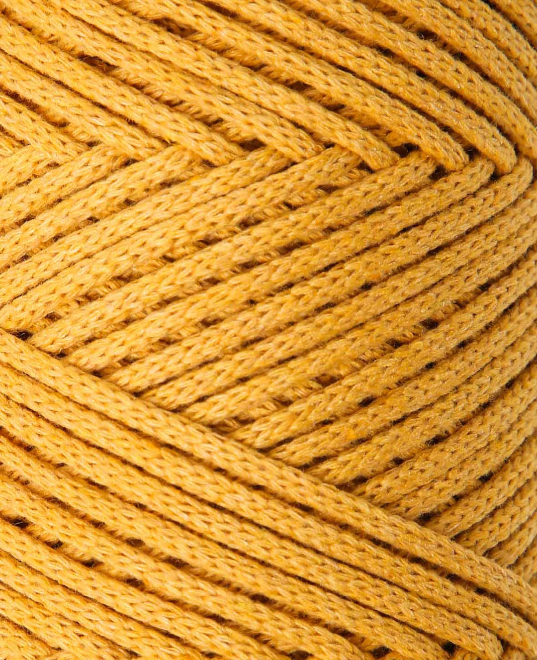 Lady Chain moutarde, fil chaîne Lalana pour le crochet, le tricot, le nouage et les projets de macramé, jaune moutarde, environ 2 mm x 100 m, environ 200 g