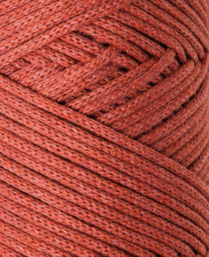 Lady Chain rusty, Lana Chain Yarn for Crochet, Knitting, Knotting &amp; Macrame Projects, Rust Red, approx. 2 mm x 100 m, approx. 200 g