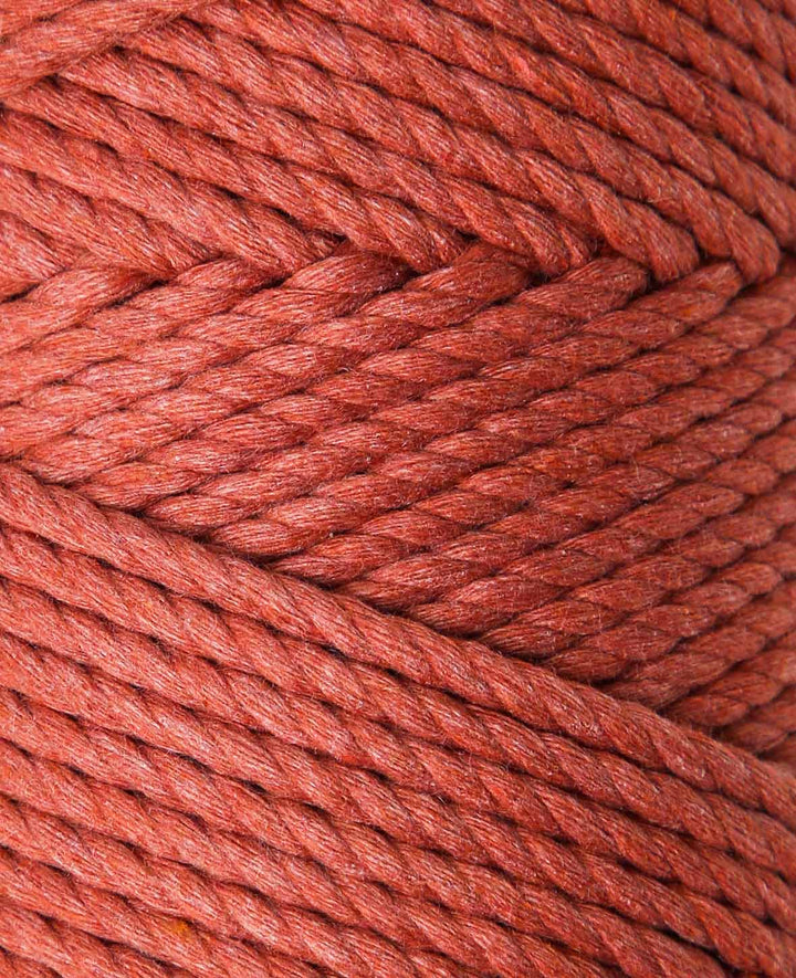 Macrame Rope rusty, Lalana knotting yarn for macrame projects, rust red, 3 mm x approx. 90 m, approx. 330 g
