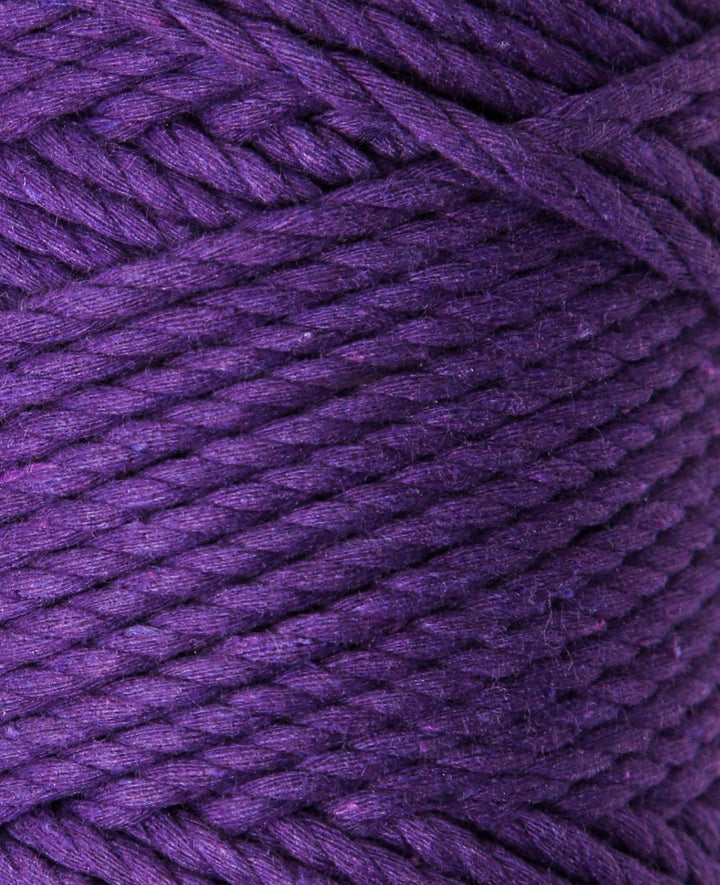 Corde macramé mauve, fil à nouer Lalana pour projets macramé, violet, 3 mm x env. 90 m, env. 330 g
