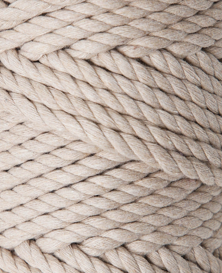 Macrame Rope beige, Lalana Knüpfgarn für Makramee Projekte, Beige, 5 mm x ca. 30 m, ca. 330 g