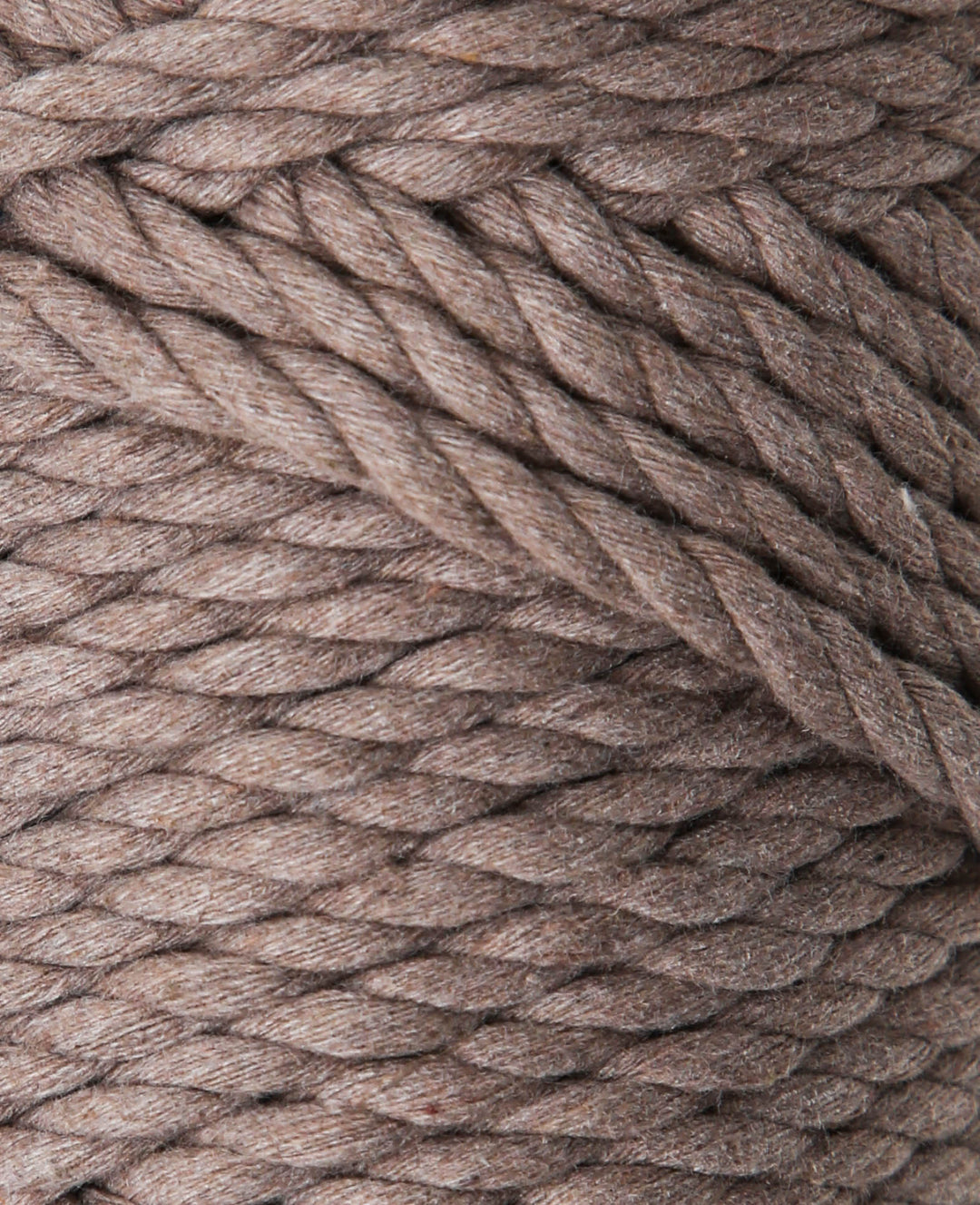 Corde en macramé couleur café, fil de tricot Lalana pour projets de macramé, marron, 5 mm x environ 30 m, environ 330 g