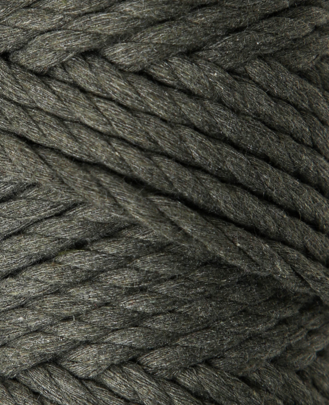 Corde macramé kaki, fil à tricoter Lalana pour projets macramé, couleur terre, 5 mm x environ 30 m, environ 330 g