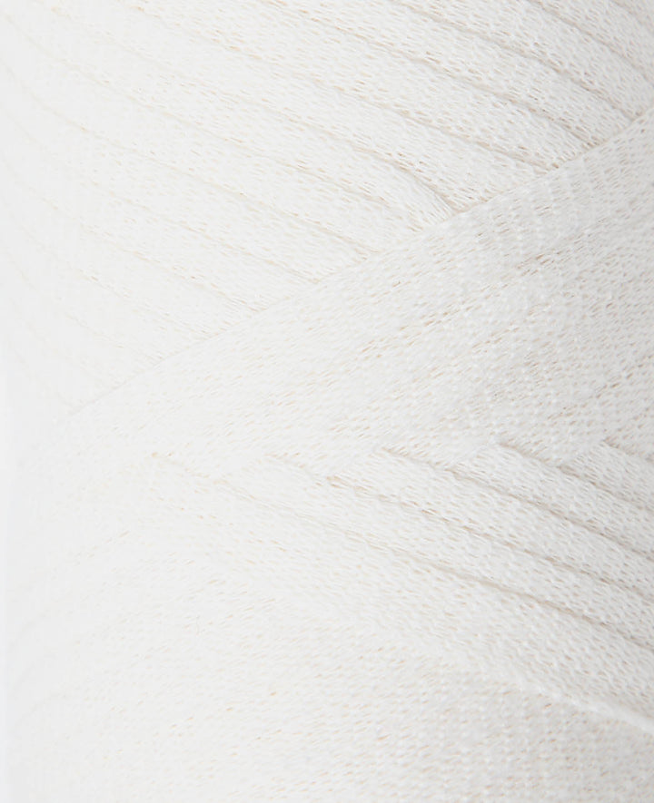 Ribbon Pura cream, Lalana ribbon yarn for crochet, knitting, knotting &amp; macrame projects, cream color, approx. 8 x 1 mm x 95 m, approx. 200 g