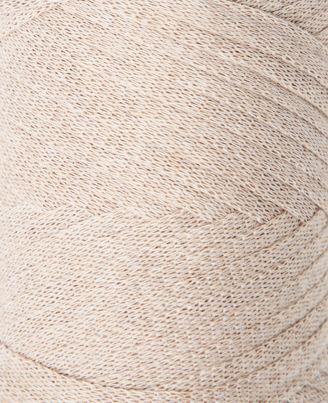 Ruban Pura beige, fil de bande Lalana pour projets de crochet, tricot, nouage et macramé, beige, env. 8 x 1 mm x 95 m, env. 200 g
