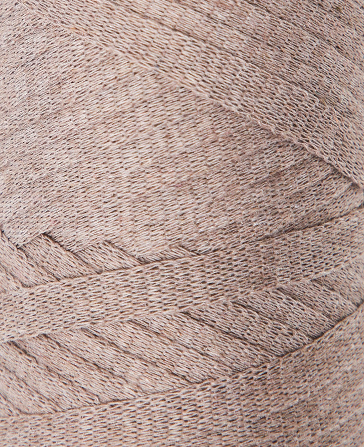 Ribbon Pura coffee, Lalana Ribbon yarn for crochet, knitting, knotting &amp; macrame projects, brown, approx. 8 x 1 mm x 95 m, approx. 200 g