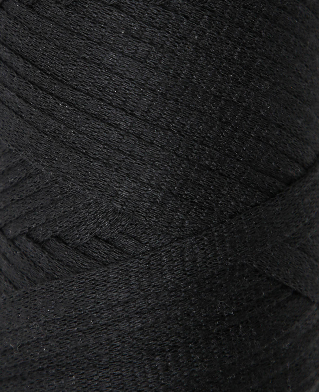 Ruban Pura noir, fil Lalana pour le crochet, le tricot, le nouage et les projets de macramé, noir, environ 8 x 1 mm x 95 m, environ 200 g
