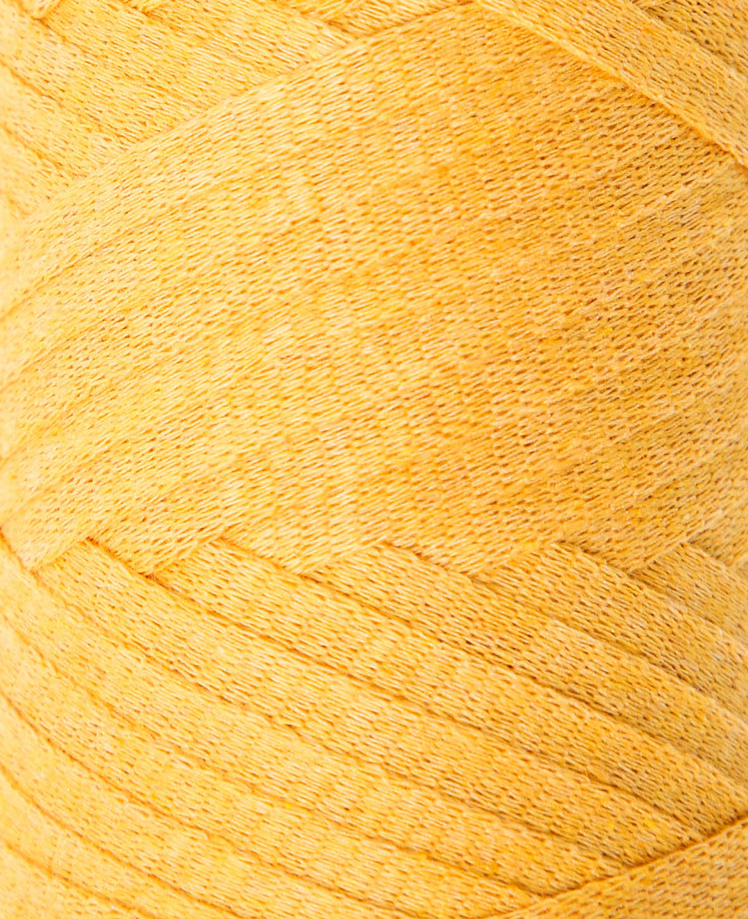 Ruban Pura moutarde, fil de bande Lalana pour projets de crochet, tricot, nouage et macramé, jaune moutarde, env. 8 x 1 mm x 95 m, env. 200 g