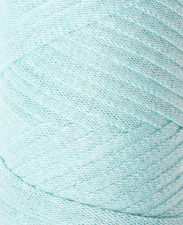 Ribbon Pura mint, tape yarn for crocheting, knitting, knotting &amp; macrame projects, mint green, approx. 8 x 1 mm x 95 m, approx. 200 g