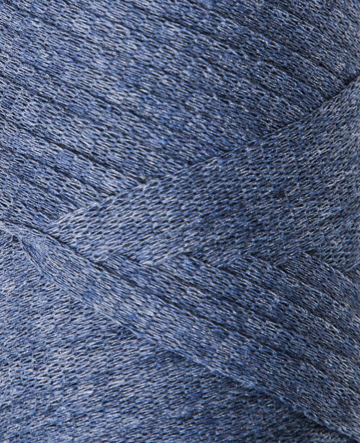 Ribbon Pura Jeans, Lalana Tape Yarn for Crocheting, Knitting, Knotting &amp; Macrame Projects, Blue-Grey, approx. 8 x 1 mm x 95 m, approx. 200 g