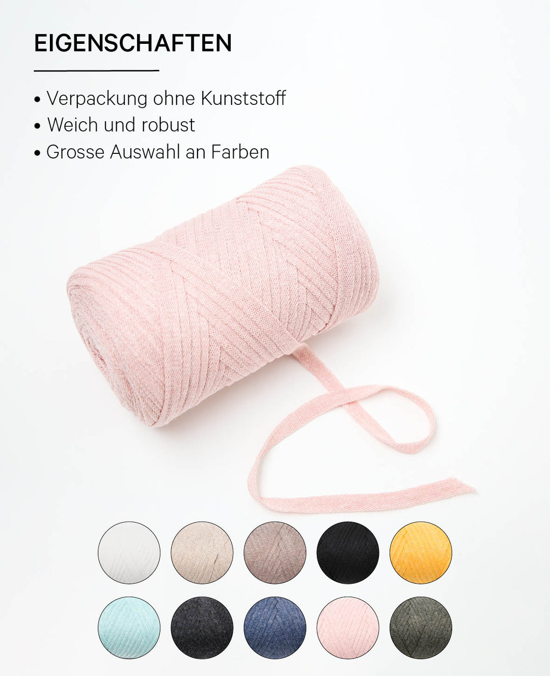 Ribbon Pura powder, Lalana ribbon yarn for crochet, knitting, knotting &amp; macrame projects, pink, approx. 8 x 1 mm x 95 m, approx. 200 g