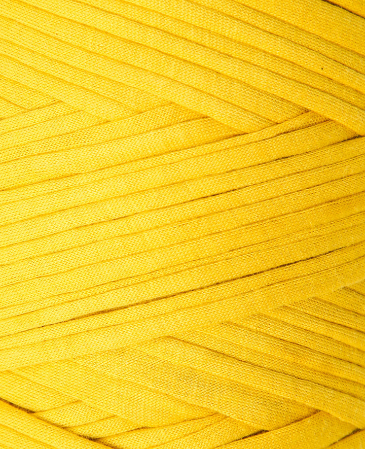 T-Shirt Revive mustard shades, Lalana Textile Yarn for Crocheting, Knitting, Knotting &amp; Macrame Projects, Mustard Yellow, approx. 5 mm x 90 m, approx. 500 g