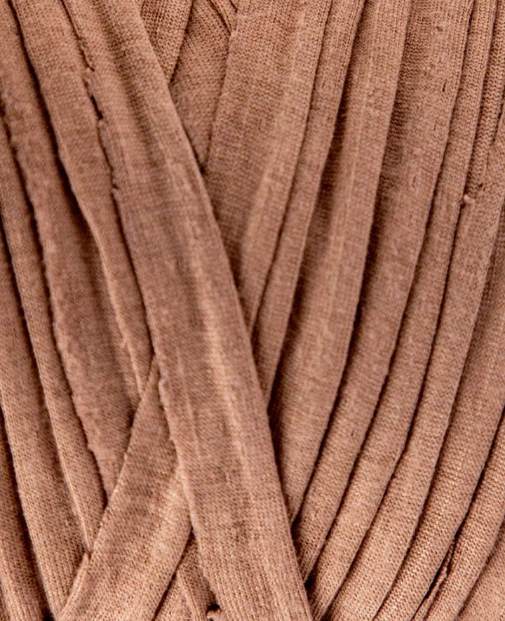 T-Shirt Revive coffee shades, Lalana textile yarn for crochet, knitting, knotting &amp; macramé projects, Brown, approx. 5 mm x 90 m, approx. 500 g