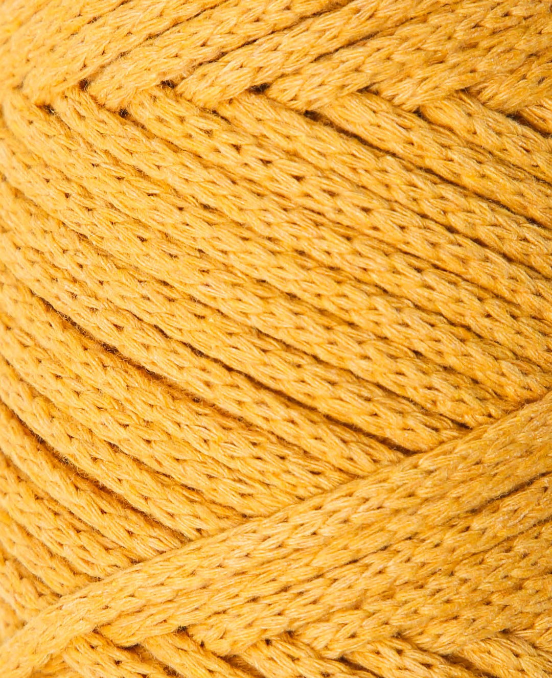 XXlace mustard, Lalana Kettengarn zum Häkeln, Stricken, Knüpfen &amp; Makramee, Senfgelb, ca. 3 mm x 70 m, ca. 200 g