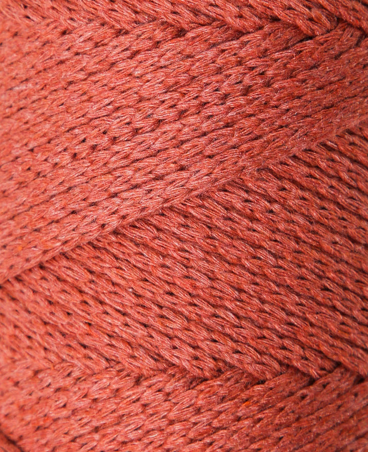 Xxlace rouille, fil chaîne Lalana pour crochet, tricot, nouage &amp; macramé, rouge rouille, env. 3 mm x 70 m, env. 200 g