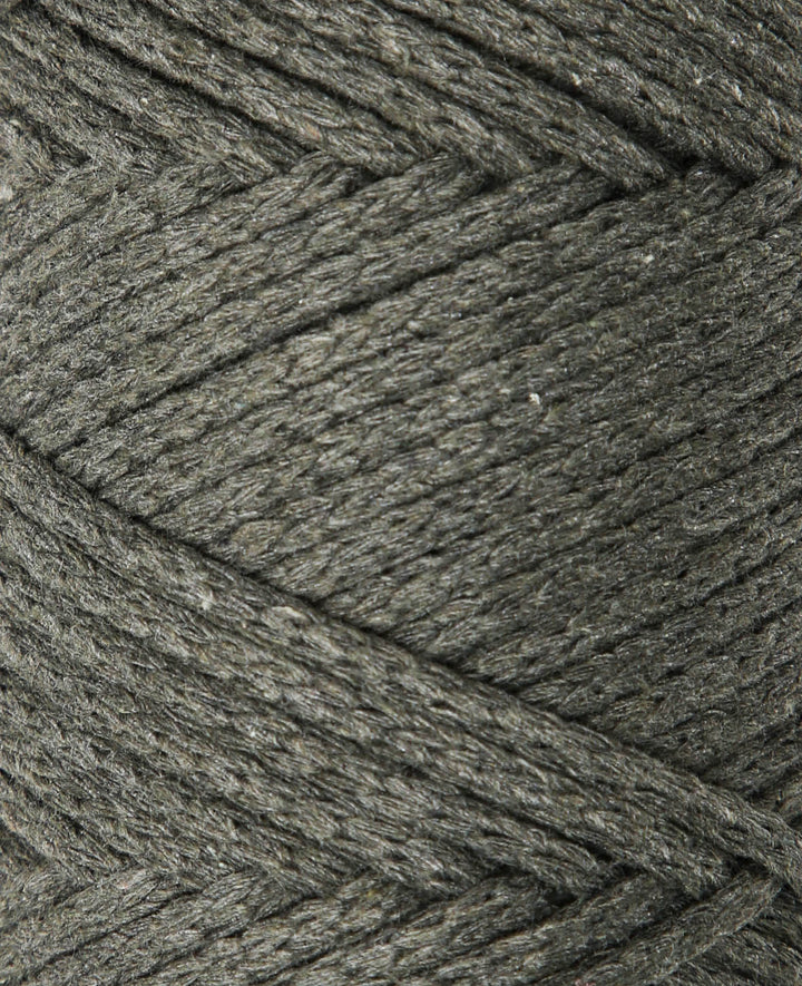 Xxlace Kaki, fil Lalana pour crochet, tricot, nouage &amp; macramé, couleur terre, env. 3 mm x 70 m, env. 200 g