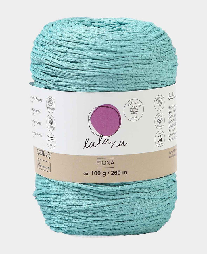 Fiona mint, Lalana chainette yarn, mint green, approx. 100 g, approx. 260 m, ø 1mm