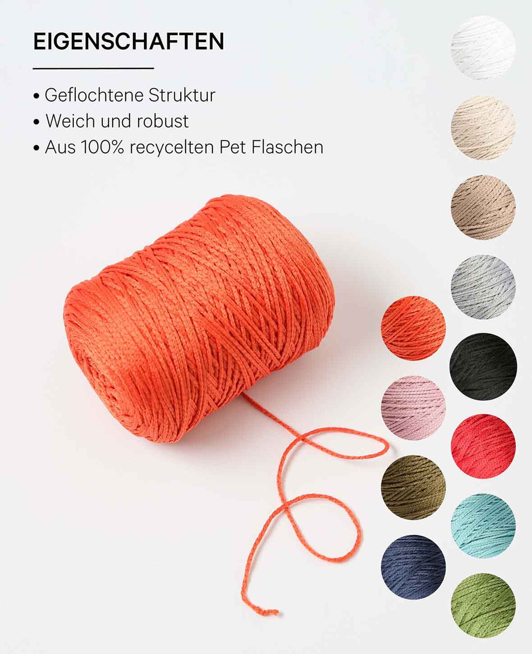 Fiona rouille, Lalana fil chaîne, Rouge rouille, env. 100 g, env. 260 m, ø 1 mm