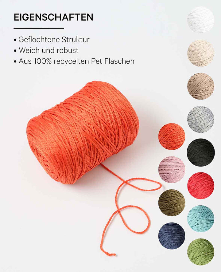 Fiona rouille, Lalana fil chaîne, Rouge rouille, env. 100 g, env. 260 m, ø 1 mm