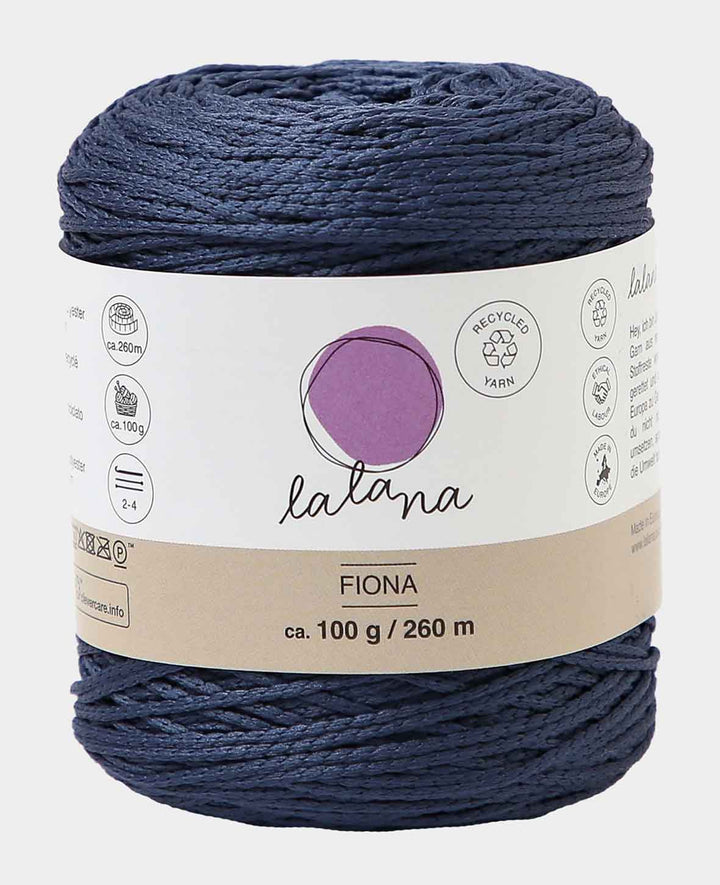 Fiona night blue, Lalana Kettengarn, Nachtblau, ca. 100 g, ca. 260 m, ø 1mm