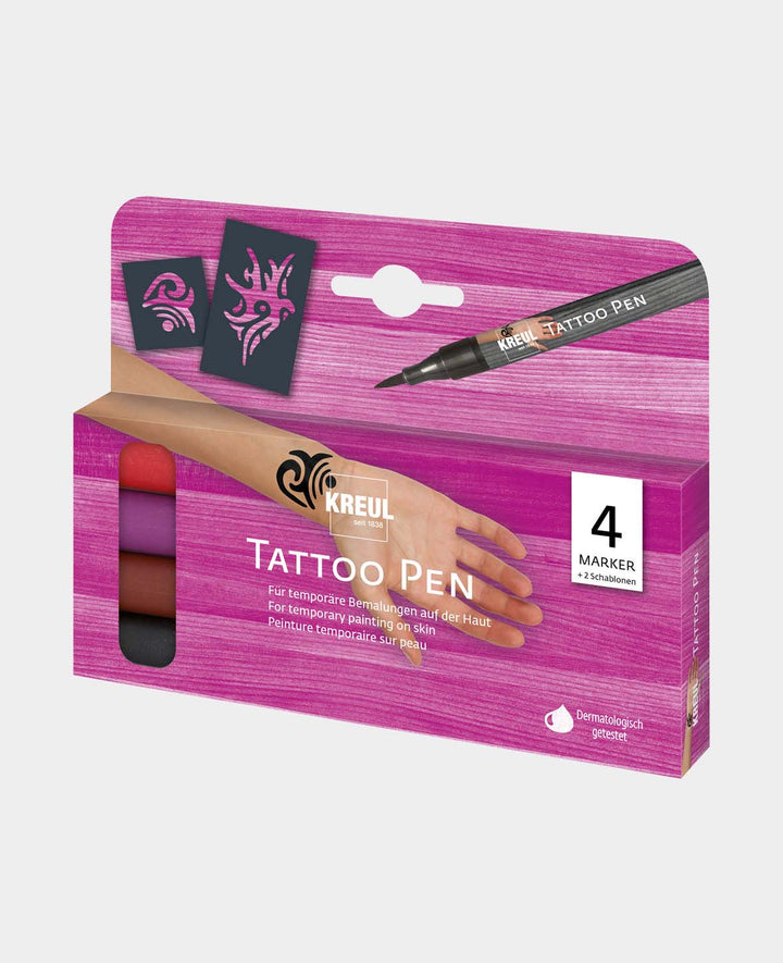 KREUL TattooPen 4er Set, Bunt, 4 Stk.