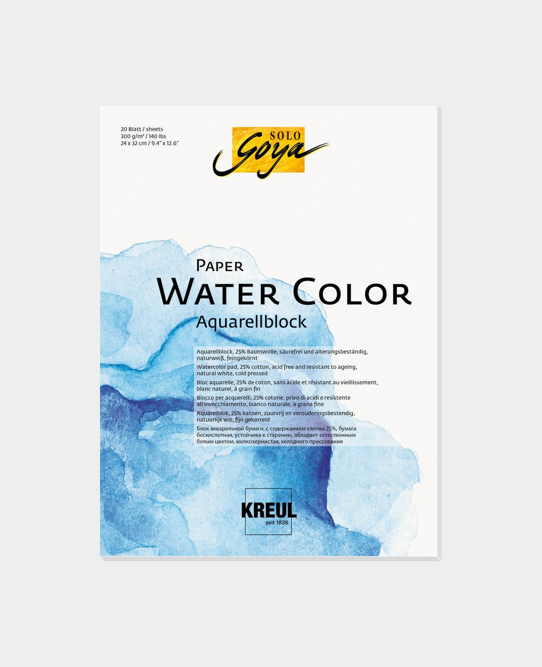 SOLO GOYA Paper Water Color 24 x 32 cm 20 sheets 300 gsm