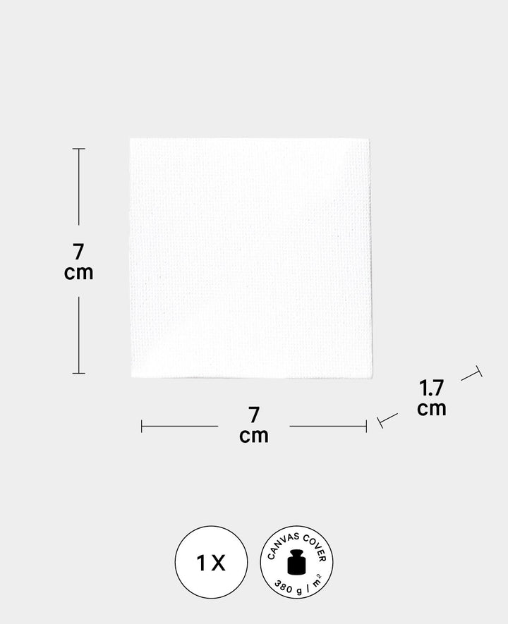 Stretched Canvas Classic, White, 1.7 x 7 x 7 cm