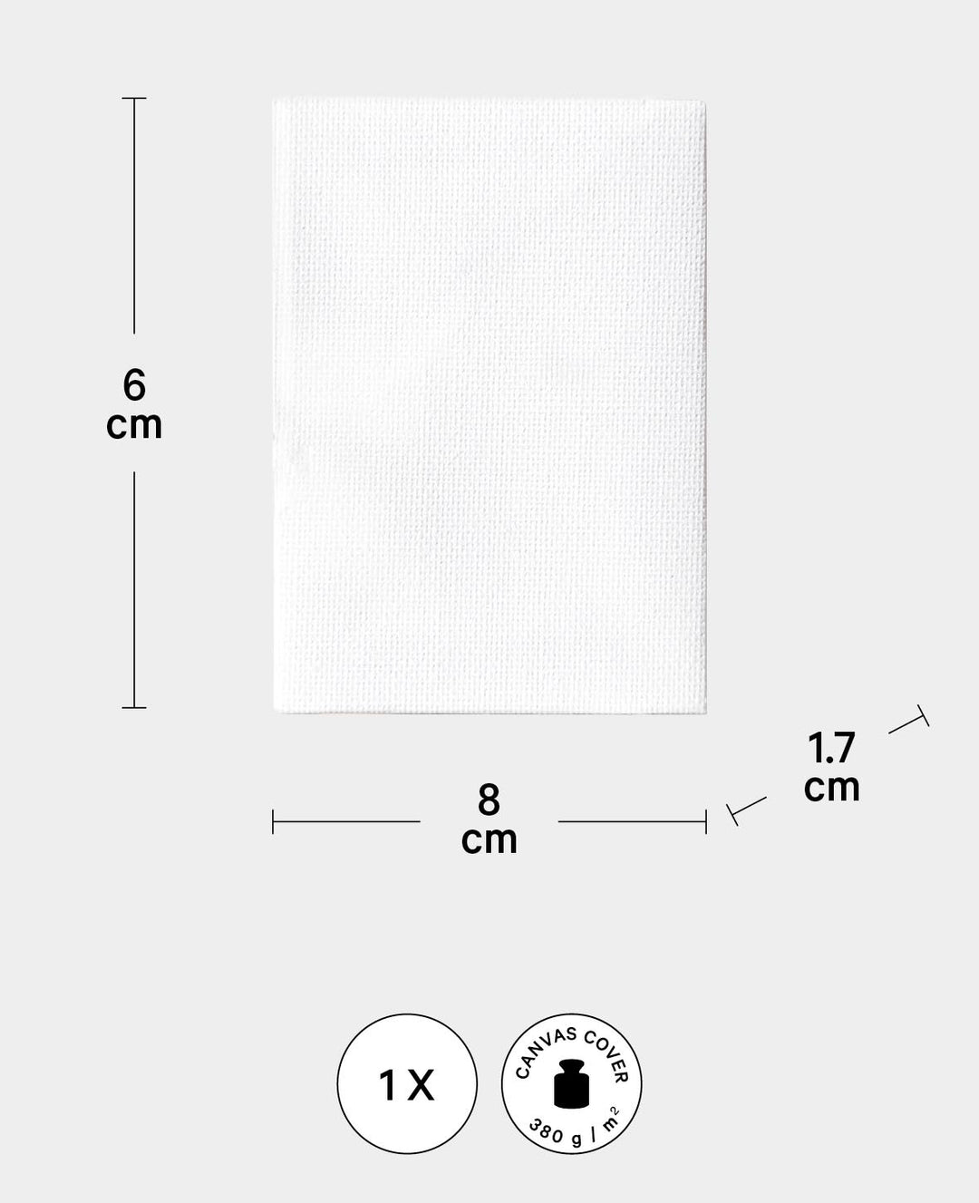 Stretcher Frame Classic, 1.7 x 8 x 6 cm, White