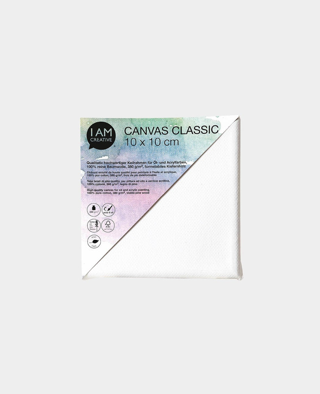 Châssis entoilé Classic, 1,7 x 10 x 10 cm, Blanc