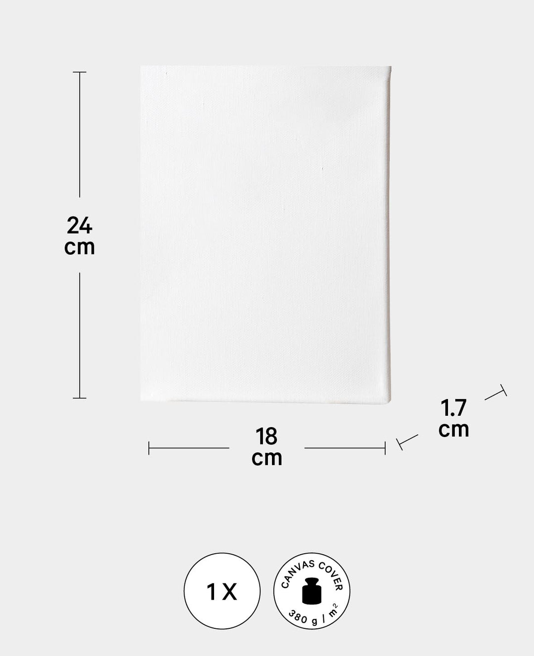 Stretcher Frame Classic, 1.7 x 18 x 24 cm, White