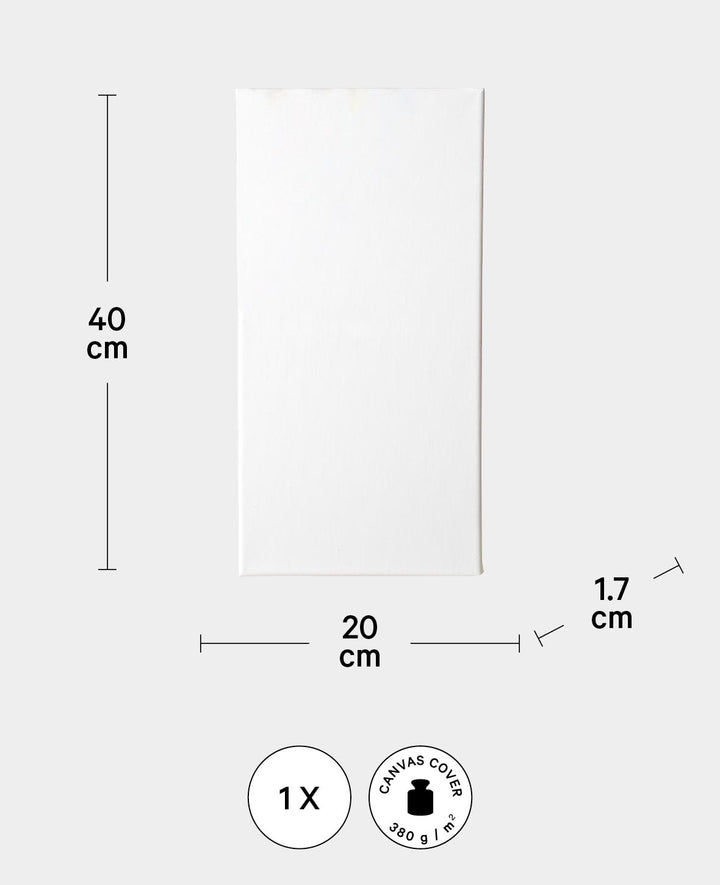 Stretcher Bar Classic, 1.7 x 20 x 40 cm, White