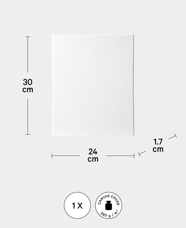 Châssis entoilé Classic, 1,7 x 24 x 30 cm, Blanc
